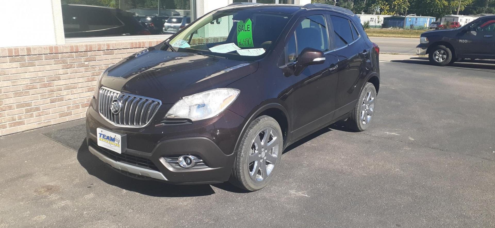 2014 Buick Encore Leather AWD (KL4CJGSB6EB) with an 1.4L L4 DOHC 16V TURBO engine, 6-Speed Automatic transmission, located at 2015 Cambell Street, Rapid City, SD, 57701, (605) 342-8326, 44.066433, -103.191772 - CARFAX AVAILABLE Hail Damage CASH ONLY - Photo#4