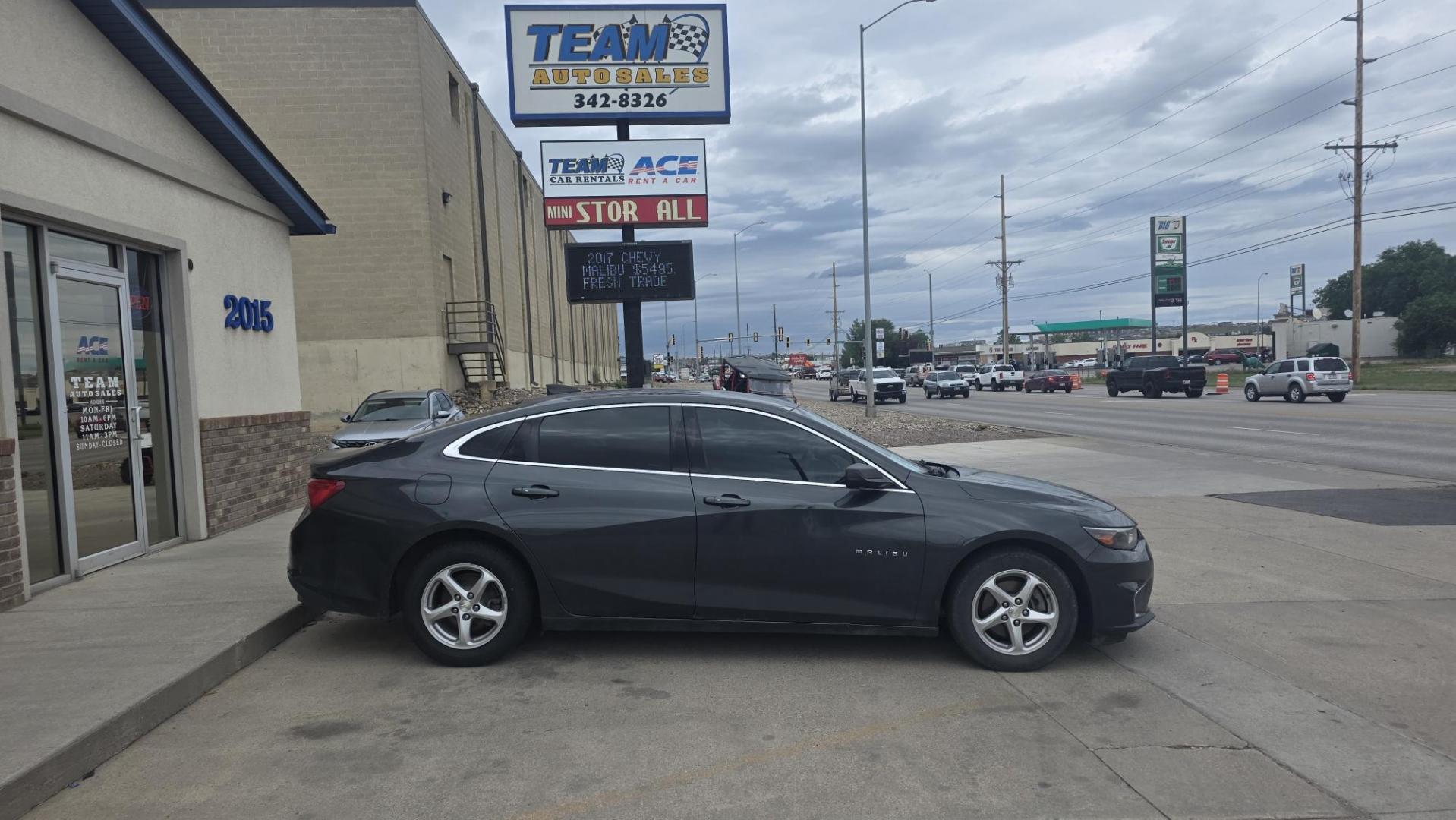 2017 Chevrolet Malibu 1FL (1G1ZC5ST8HF) with an 1.5L L4 DOHC 16V engine, 6A transmission, located at 2015 Cambell Street, Rapid City, SD, 57701, (605) 342-8326, 44.066433, -103.191772 - CARFAX AVAILABLE FRESH TRADE- Photo#0