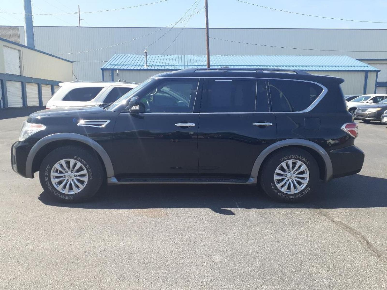 2018 Nissan Armada SV AWD (JN8AY2NC5J9) with an 5.6L V8 DOHC 32V engine, 7A transmission, located at 2015 Cambell Street, Rapid City, SD, 57701, (605) 342-8326, 44.066433, -103.191772 - CARFAX AVAILABLE - Photo #0