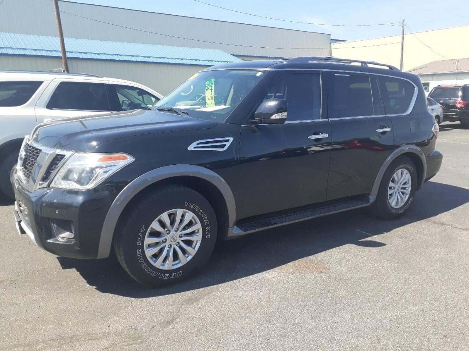 2018 Nissan Armada SV AWD (JN8AY2NC5J9) with an 5.6L V8 DOHC 32V engine, 7A transmission, located at 2015 Cambell Street, Rapid City, SD, 57701, (605) 342-8326, 44.066433, -103.191772 - CARFAX AVAILABLE - Photo #1