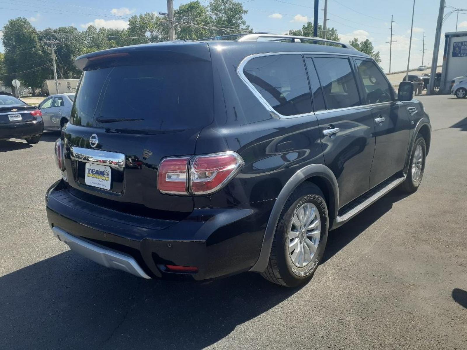 2018 Nissan Armada SV AWD (JN8AY2NC5J9) with an 5.6L V8 DOHC 32V engine, 7A transmission, located at 2015 Cambell Street, Rapid City, SD, 57701, (605) 342-8326, 44.066433, -103.191772 - CARFAX AVAILABLE - Photo #4