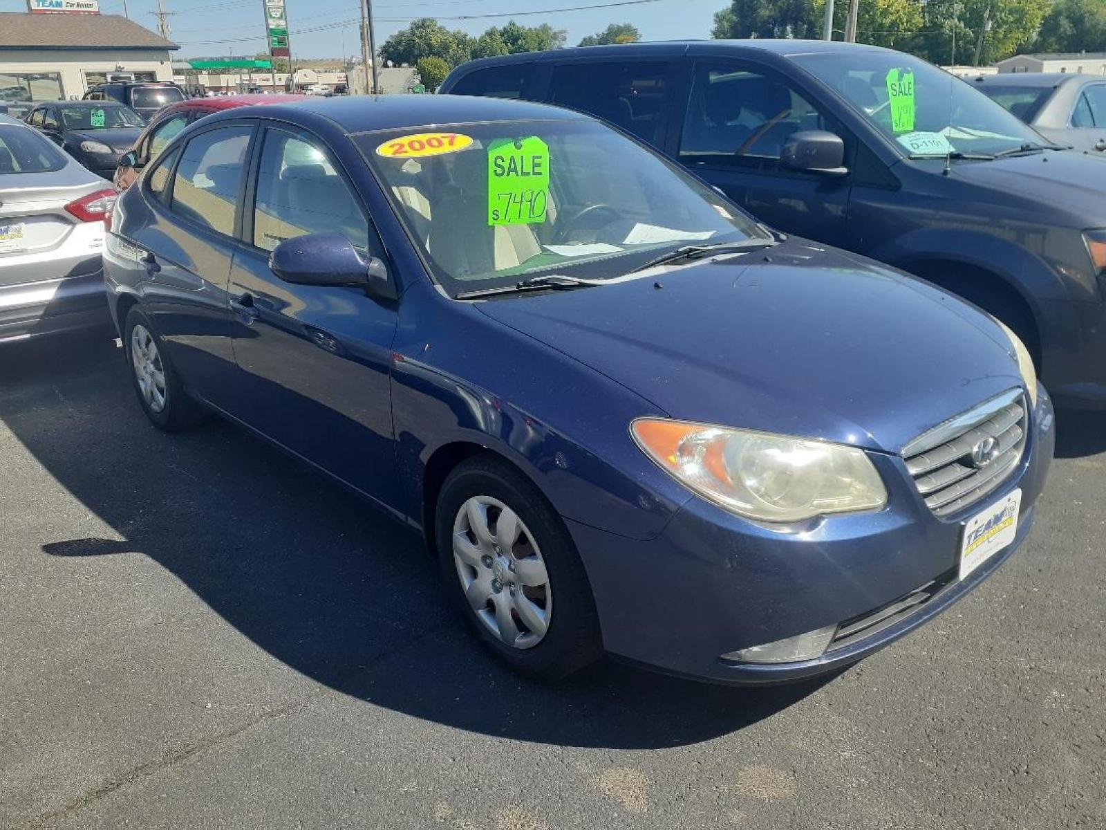 2007 Hyundai Elantra GLS (KMHDU46D17U) with an 2.0L L4 DOHC 16V engine, located at 2015 Cambell Street, Rapid City, SD, 57701, (605) 342-8326, 44.066433, -103.191772 - CARFAX AVAILABLE - Photo #3