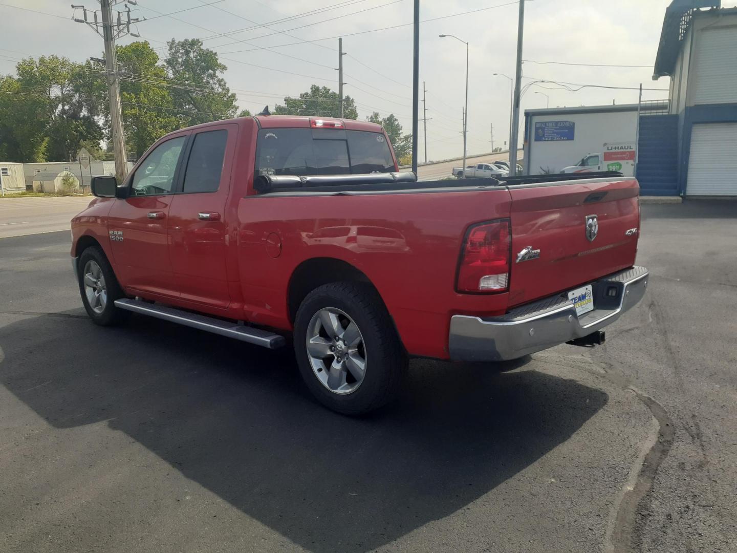 2015 RAM 1500 SLT Quad Cab 4WD (1C6RR7GG7FS) with an 3.6L V6 DOHC 24V FFV engine, 6-Speed Automatic transmission, located at 2015 Cambell Street, Rapid City, SD, 57701, (605) 342-8326, 44.066433, -103.191772 - CARFAX AVAILABLE - Photo#2