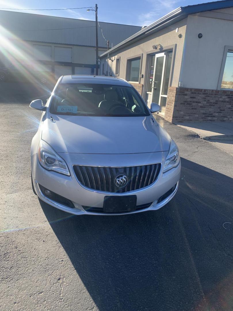 2014 silver Buick Regal Premium 1 (2G4GN5EX8E9) with an 2.0L L4 DOHC 16V TURBO engine, 6-Speed Automatic transmission, located at 2015 Cambell Street, Rapid City, SD, 57701, (605) 342-8326, 44.066433, -103.191772 - CARFAX AVAILABLE NEW ARRIVAL - Photo#1