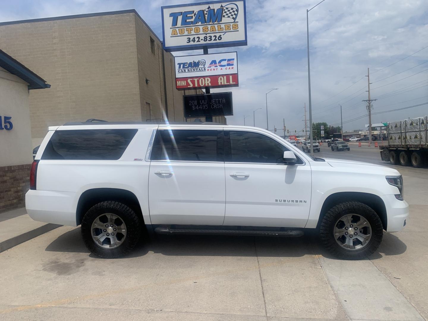2017 Chevrolet Suburban LT 4WD (1GNSKHKC7HR) with an 5.3L V8 OHV 16V engine, 6A transmission, located at 2015 Cambell Street, Rapid City, SD, 57701, (605) 342-8326, 44.066433, -103.191772 - JUST ARRIVED- Photo#0